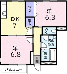 メルベーユ参番館の物件間取画像